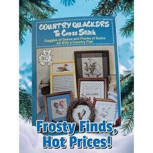 Country Quackers To Cross-Stitch Geese Duck 13 Pattern Craft Book 8019 Gaggle